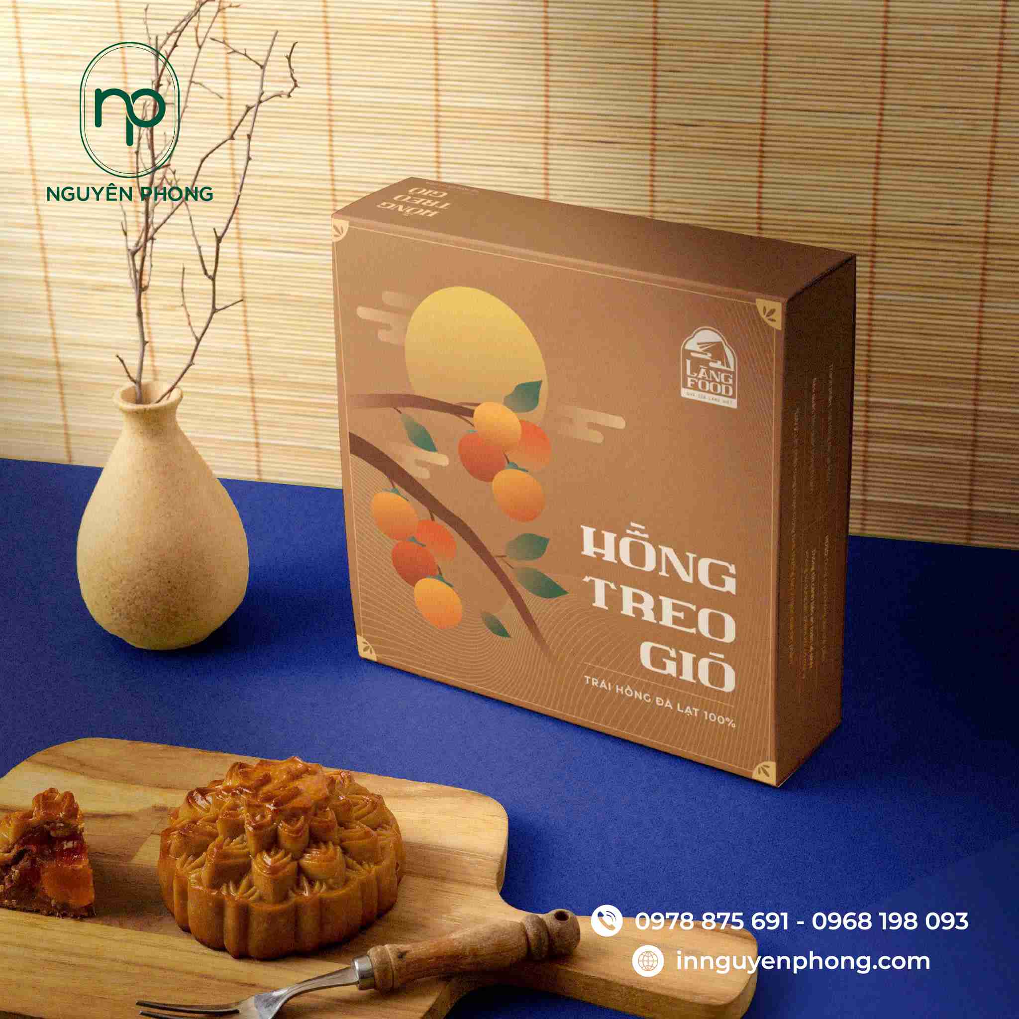 Hộp giấy mềm đựng hồng treo gió